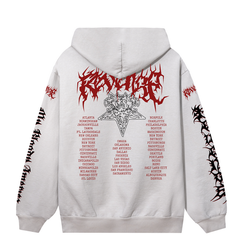 METAL TOUR HOODIE CEMENT/RED