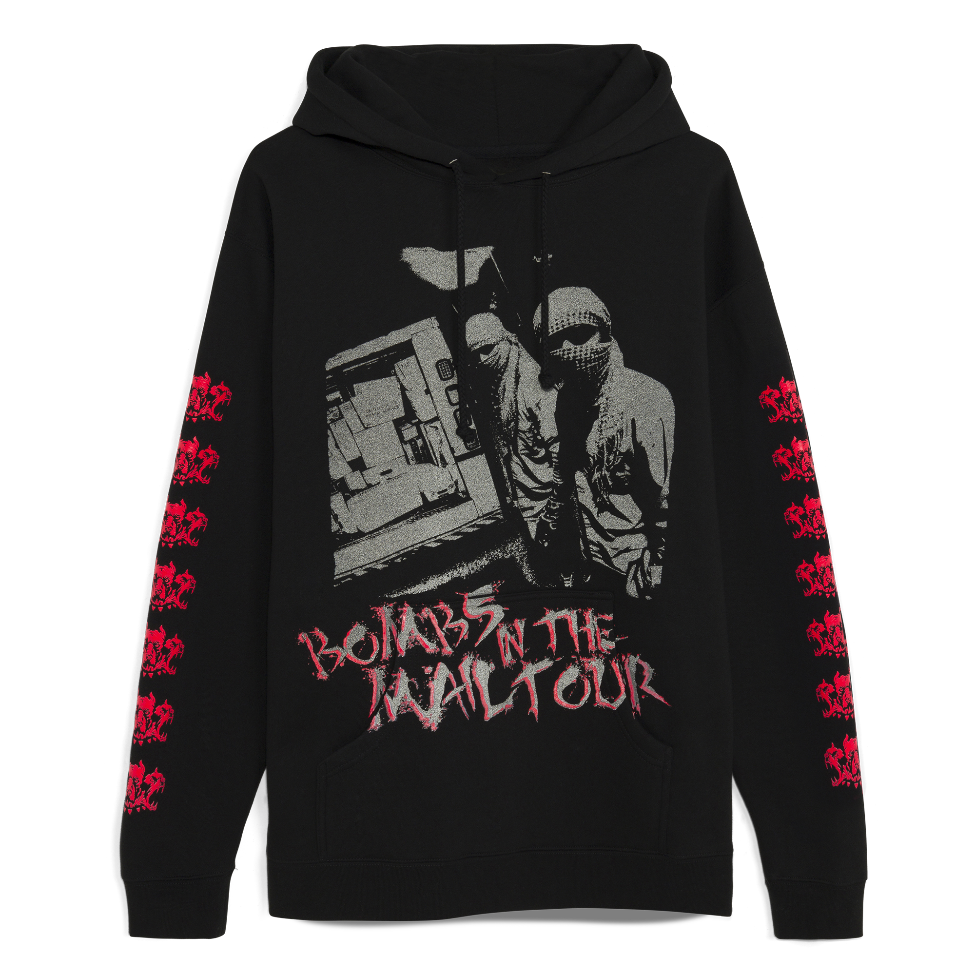 BOMBS IN THE MAIL TOUR REFLECTIVE HOODIE – City Morgue | Official
