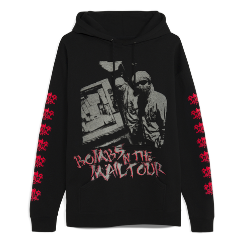 BOMBS IN THE MAIL TOUR REFLECTIVE HOODIE