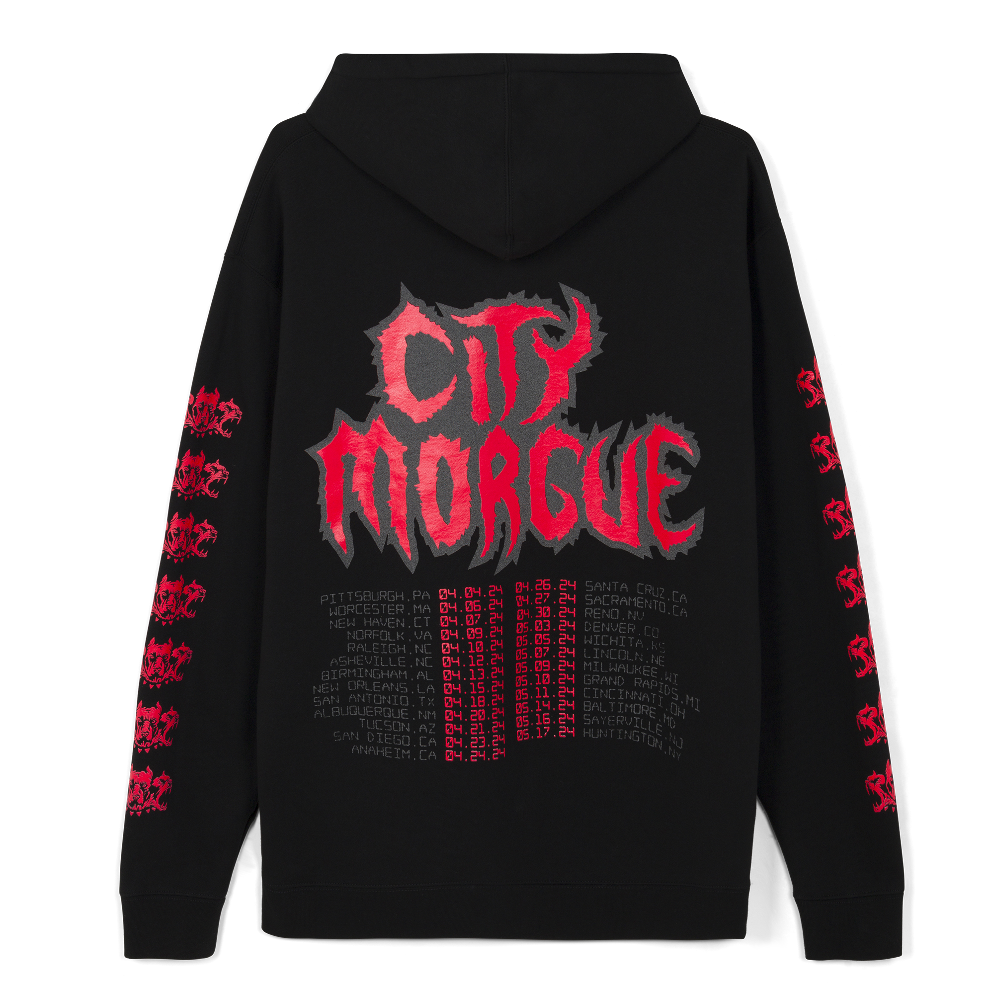 REVENGE × City Morgue l Tour Hoodie Purple｜関送無料 BOMBS IN THE MAIL TOUR REFLECTIVE HOODIE – City Morgue
