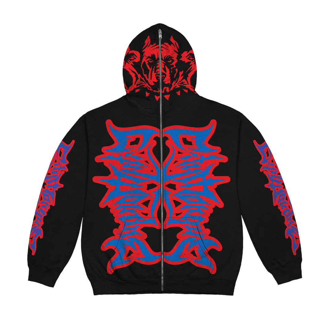DOG HEAD FULL ZIP HOODIE