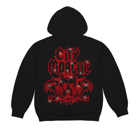 MY BLOODY AMERICA RHINESTONE HOODIE